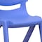 Flash Furniture Blue Plastic Stackable School Chair with 12" Seat Height, PK2 2-YU-YCX-001-BLUE-GG - alternate 4